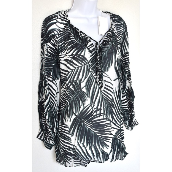 HUGO BOSS NWT BILINEA PLEASANT PALM FANTASY TUNIC TOP. SIZE US 4 (S) - Picture 10 of 16